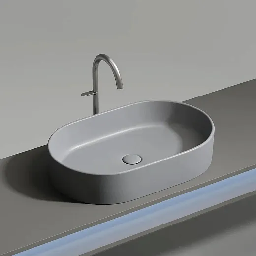 Раковина Ceramicanova Element CN6048MH, 60 см, сантехфарфор, цвет антрацит матовый