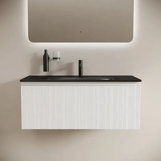 Тумба под раковину Sancos Code CD100W, 100 см, подвесная, белая