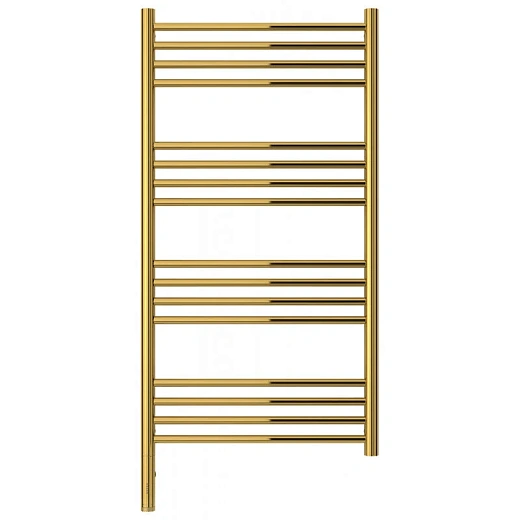 Полотенцесушитель электрический Сунержа Богема 3.0, высота 100 см, ширина 50 см, диммер слева/справа, цвет золото, 03-5804-1050/03-5805-1050