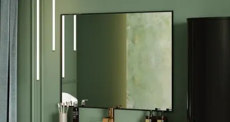 Зеркало Belux Эко 100 см, черный матовый, 4810924275011
