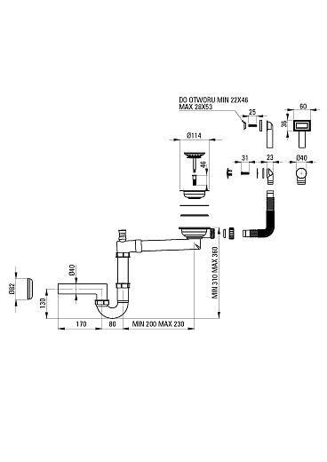 Кухонная мойка Deante Corio ZRCC2113 67x44 графит с сифоном и смесителем