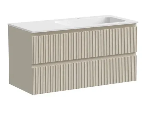 Тумба под раковину Sancos Snob T 100 см подвесная, правая, Beige Soft, SNT100RCE