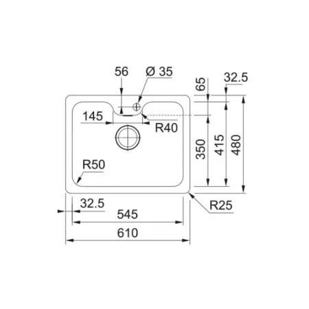 Мойка кухонная FRANKE Bell BCX 110-55 TL (122.0689.806)