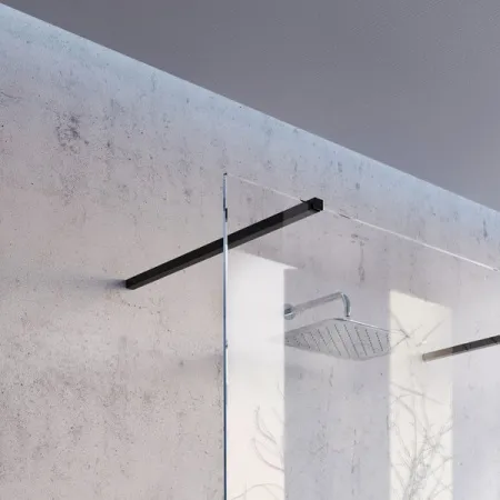 Стенка для душа Ravak ST Walk-In Wall 900 x 2000 черный + транспарент, GW9W70300Z1