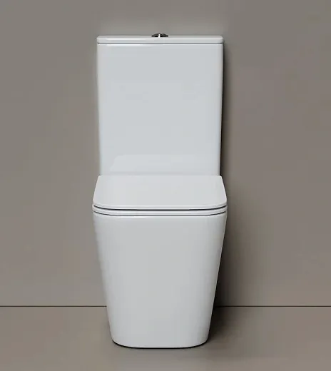 Напольный унитаз Ceramicanova Cubic CN1803T, безободковый, смыв Торнадо, сиденье микролифт, белый