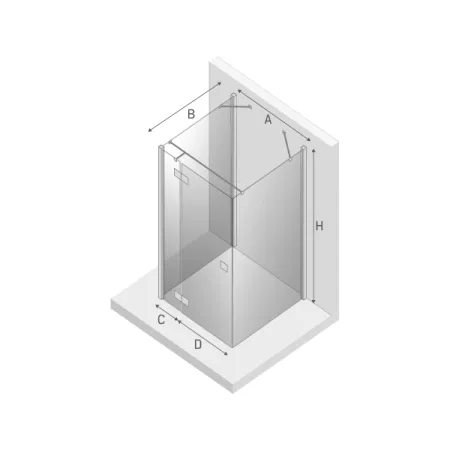 Душевой уголок New Trendy REFLEXA R 90x100x200 (var 2)