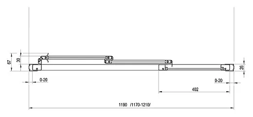 Душевая дверь в нишу Ravak ASDP3-120 Transparent, профиль белый