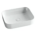 Раковина Ceramicanova CN6011 50 x 39 x 13 см, накладная, прямоугольная, без перелива, сантехфарфор