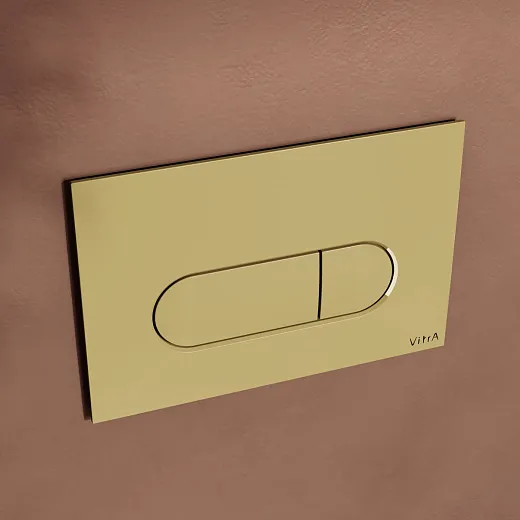 Кнопка смыва для инсталляции VitrA Root Round двойной смыв, глянцевое золото, 740-2224