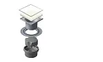 Точечный трап Pestan Confluo Vertical White Glass 15x15 no flange, 13000226