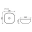 Умывальник Ceramicanova Element CN5032 40см накладной сантехфарфор белый, CN5032