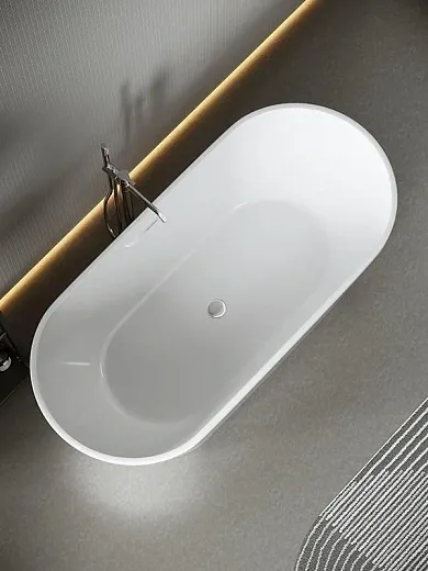 Ванна акриловая Sancos 170 х 80 см, овальная, белый, FB01