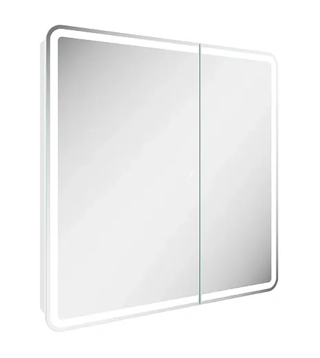 Зеркальный шкаф Sancos Diva DIV800, 80 см, с LED подсветкой, выключатель сенсорный, белый