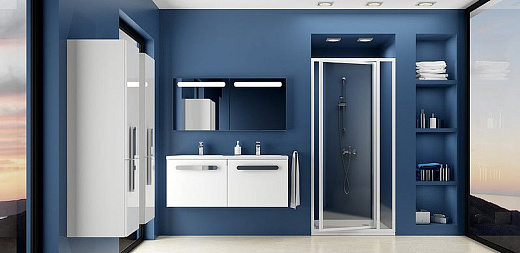 Душевая дверь в нишу Ravak SDOP-90 Transparent, профиль белый