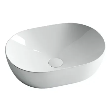 Умывальник Ceramicanova CN5010 48х35х13см накладной овальный без перелива, CN5010