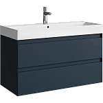 AQWELLA Geometria подвесная тумба под умывальник 100 см, цвет серый матовый