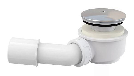 Выпускной комплект для душевого поддона Alcaplast A471CR d60, хромированный пластик