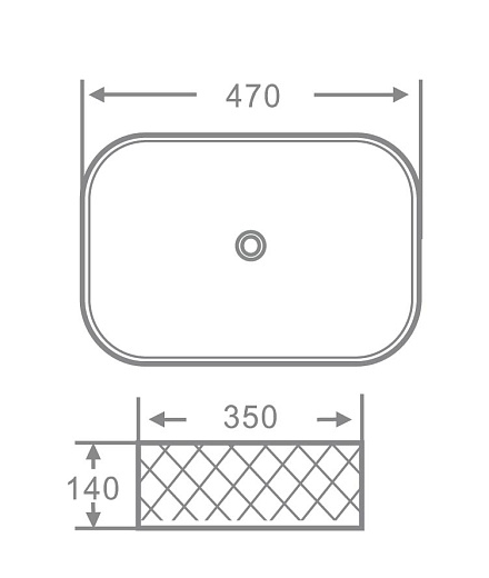 Умывальник накладной Roxen Bigi 570180