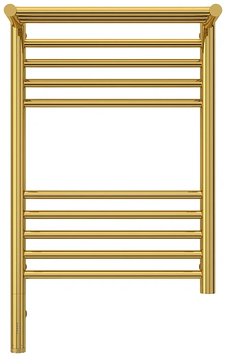 Полотенцесушитель электрический Сунержа Богема 3.0 600 x 400 с полкой, ширина 43.2 см, высота 72.4 см, золото, L/R