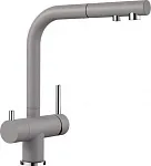 Кухонный смеситель с фильтром для воды Blanco Silgranit Fontas II 525140, алюметаллик