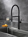 Смеситель для кухни Cucina с гибким изливом, черный матовый (AQM9904MB)