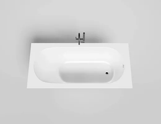 Ванна Salini Ornella 102324MF, 170 х 80 см, из искусственного камня S-Stone, цвет белый матовый, покраска по RAL полностью