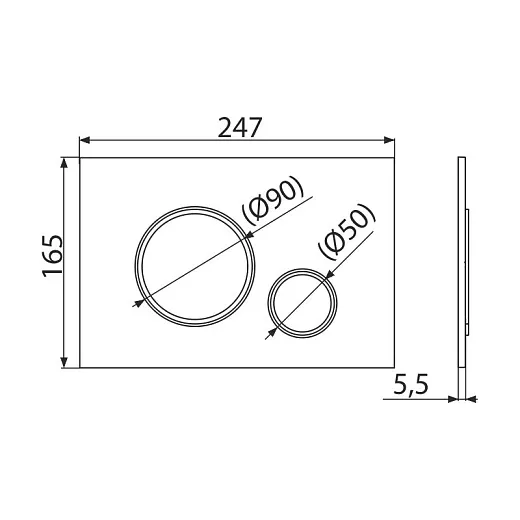 Кнопка смыва AlcaPlast ALCA M772 хром матовый