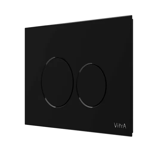 Кнопка смыва для инсталляции VitrA Origin двойной смыв, глянцевая черная, 740-2450