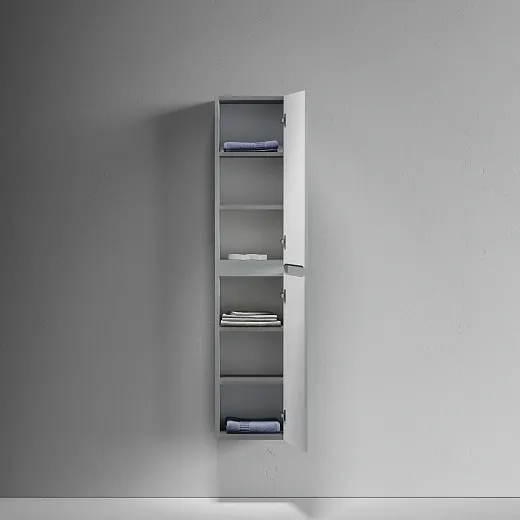 Шкаф-пенал Sancos Сноб Р (Snob R) 35x35x165см, подвесной, темный антрацит матовый, PSNR35MDH