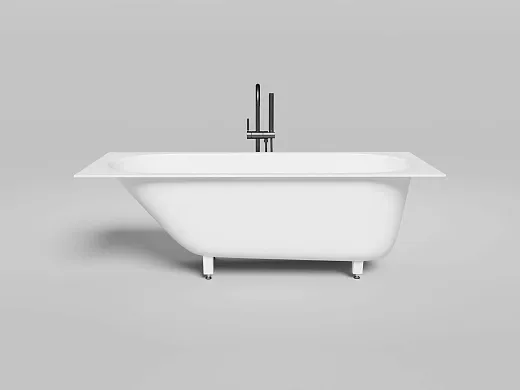 Ванна Salini Ornella Kit 102413MF, 170 х 70 см, из искусственного камня S-Sense, цвет белый матовый, покраска по RAL полностью