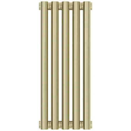 Радиатор отопления Сунержа Эстет-0, ширина 22.5 см, 5 секций, боковое подключение, цвет шампань, 020-0331-5005