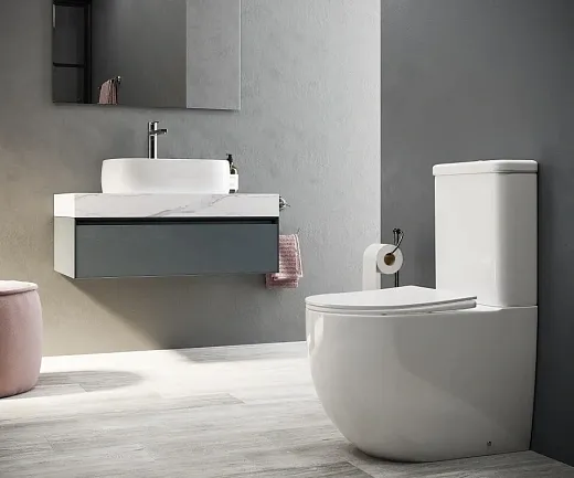 Унитаз компакт Ceramicanova Mia Rimless CN1801 крышка микролифт, безободковый, белый, сантехфарфор