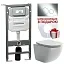 Инсталляция Ceramicanova Envision с унитазом Ceramicanova Forma CN3009_1001CH_1000 Rimless CN3009, крышка микролифт, сантехфарфор, клавиша Round хром глянцевый