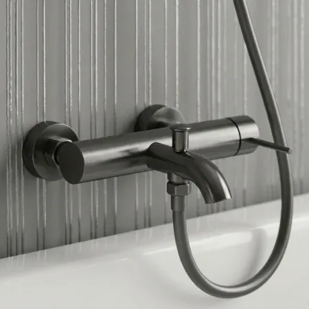 Смеситель для ванны и душа WasserKraft Niers, графит, 3001GR