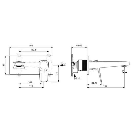 Смеситель для умывальника Ideal Standard CERAPLAN BD244XG