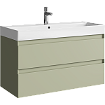 AQWELLA Geometria подвесная тумба под умывальник 100 см, цвет зелёный матовый AQWELLA Geometria подвесная тумба под умывальник 100 см, цвет зелёный матовый