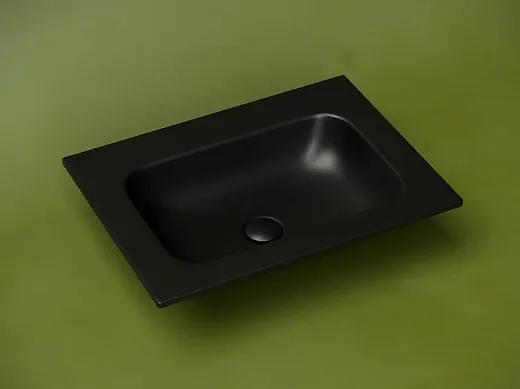Умывальник Ceramicanova Grace CN7011MBWx 61см сантехфарфор черный матовый (без отв.), CN7011MBWx