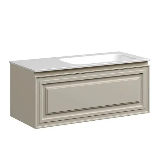 Тумба под раковину Sancos Very 100 см, подвесная, правая/левая, цвет Beige Soft, VR100RCE/VR100LCE