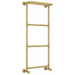 Полотенцесушитель водяной Сунержа Ренессанс 1386, 1250x500, с полкой, цвет матовое золото, 032-0281-1250