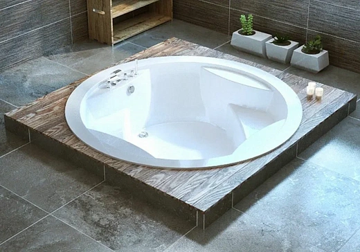 Ванна Astra-Form Аврора 186.3x186.3 пустая, акрил, белая глянцевая, 01010038