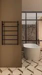 Полотенцесушитель водяной Stinox Toscana Lite 500х800 чёрный матовый