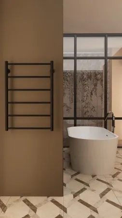 Полотенцесушитель водяной Stinox Toscana Lite 500х800 чёрный матовый