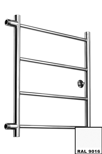 Полотенцесушитель Ростела Виктория боковое подключение 1" 50x60 4 перекладины белый