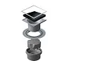 Точечный трап Pestan Confluo Vertical Black Glass 15x15 no flange, 13000225