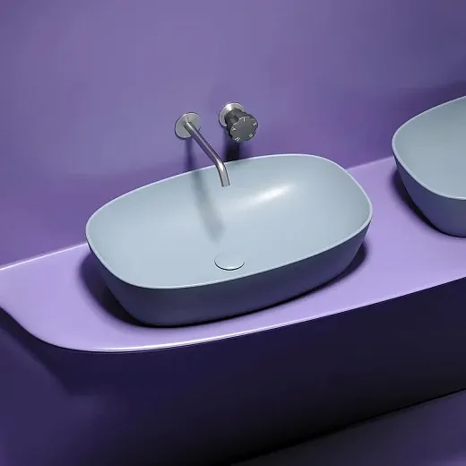Умывальник Ceramicanova Element CN6049MHL 60см сантехфарфор серо-голубой, CN6049MHL