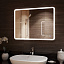 Зеркало Континент Demure 700x500 часы, антизапотевание ЗЛП3299