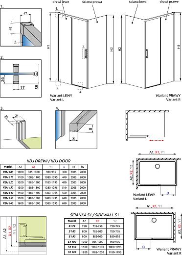 Душевая дверь Radaway Idea KDJ 120 120х200 хром левая