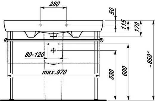 Раковина Laufen Pro 1395.8.000.104.1 накладная