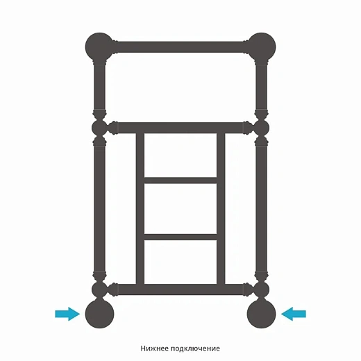 Полотенцесушитель водяной Сунержа Ренессанс 1452, 660x400, цвет шампань, 020-0282-6640