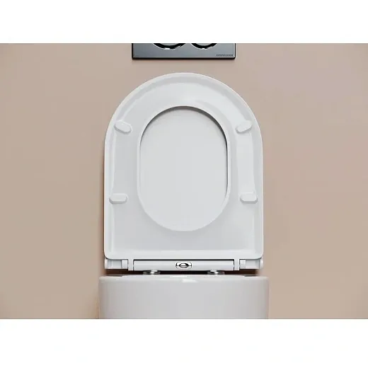 Подвесной безободковый унитаз Ceramicanova Noe CN4011T, Торнадо, крышка микролифт, белый
